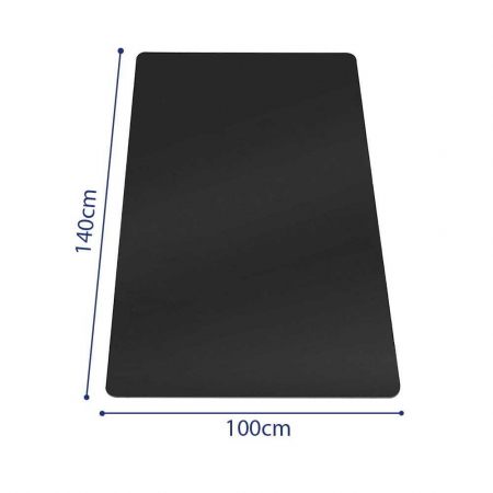 COVORAS PROTECTIE PODEA PENTRU SCAUN BIROU, MUFART, PP, NEGRU, 140X100 CM [2]