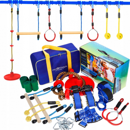 CURSA CU OBSTACOLE, PENTRU COPII, PORTABIL, SET 17 PIESE SI ACCESORII MONTANE, MOTION SPORT ACTIVITIES [1]