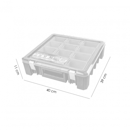 CUTIE CU ORGANIZATOR, POLICARBONAT, 12 COMPARTIMENTE, 39X40X11 CM, RICHMANN EXCLUSIVE [4]