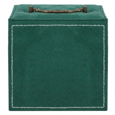 CUTIE PENTRU BIJUTERII, CATIFEA, VERDE, 12X12X12 CM, SPRINGOS [1]