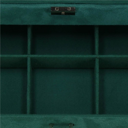 CUTIE PENTRU BIJUTERII, CATIFEA, VERDE, 27X19X10.5 CM, SPRINGOS [5]