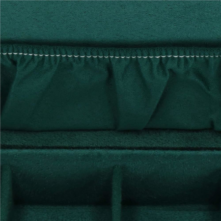 CUTIE PENTRU BIJUTERII, CATIFEA, VERDE, 27X19X10.5 CM, SPRINGOS [6]