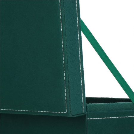 CUTIE PENTRU BIJUTERII, CATIFEA, VERDE, 28X19.5X7CM, SPRINGOS [16]