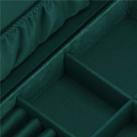 CUTIE PENTRU BIJUTERII, CATIFEA, VERDE, 28X19.5X7CM, SPRINGOS [15]