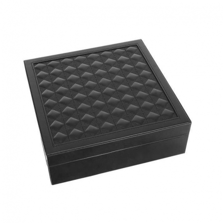 CUTIE PENTRU BIJUTERII, CU OGLINDA, NEGRU, 25.5X25.5X9 CM [5]