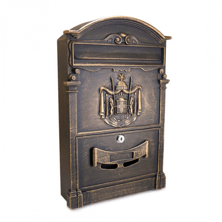 Cutii postale - CUTIE POSTALA, ALUMINIU, BRONZ ANTIC, 25.5X9X41 CM