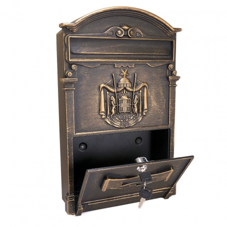 CUTIE POSTALA, ALUMINIU, BRONZ ANTIC, 25.5X9X41 CM [1]