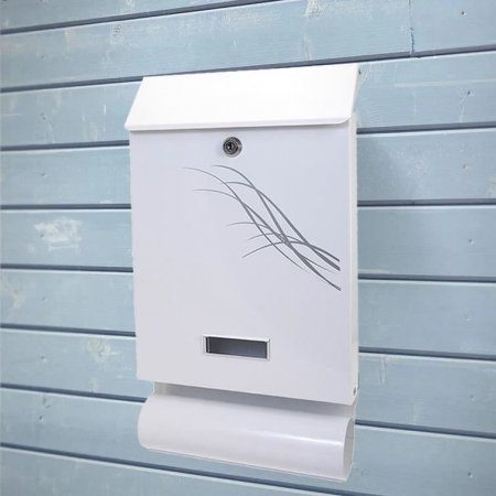 CUTIE POSTALA, CU LOC PENTRU ZIAR, ALB, FORMAT C4, 25X6.5X44.5 CM, DAMECH [3]