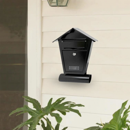 CUTIE POSTALA, CU LOC PENTRU ZIAR, NEGRU, FORMAT B6, 29.5X7.5X37.5 CM, DAMECH [2]