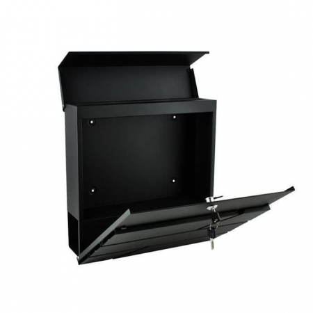 CUTIE POSTALA CU LOC PENTRU ZIAR, OTEL GALVANIZAT, ANTRACIT, 37X10X36.7 CM, MALATEC [7]