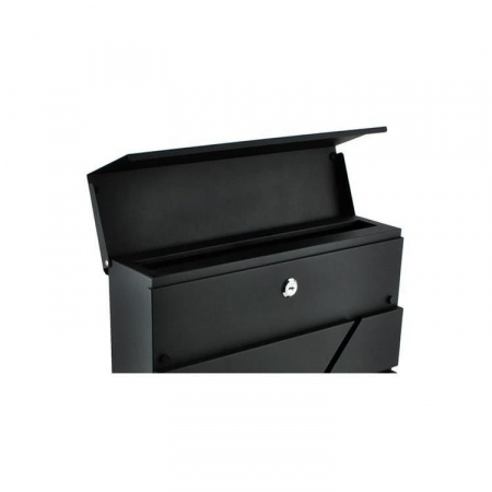 CUTIE POSTALA CU LOC PENTRU ZIAR, OTEL GALVANIZAT, ANTRACIT, 37X10X36.7 CM, MALATEC [3]