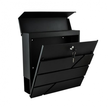 CUTIE POSTALA CU LOC PENTRU ZIAR, OTEL GALVANIZAT, ANTRACIT, 37X10X36.7 CM, MALATEC [8]
