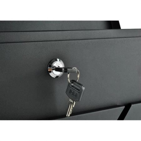 CUTIE POSTALA CU LOC PENTRU ZIAR, OTEL GALVANIZAT, ANTRACIT, 37X10X36.7 CM, MALATEC [10]