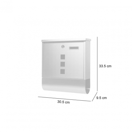 CUTIE POSTALA, LOC ZIAR, GRI, 30.5X9.5X33.5 CM [1]