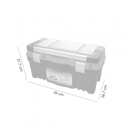 CUTIE SCULE CU ORGANIZATOR, MANER ALUMINIU, 55X26.7X27.7 CM, RICHMANN EXCLUSIVE [5]