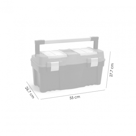 CUTIE SCULE CU ORGANIZATOR, MANER ALUMINIU, 55X27X27 CM [1]