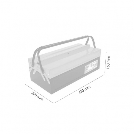 CUTIE SCULE METALICA, 2 MANERE, 43X20X16 CM, RICHMANN EXCLUSIVE [3]