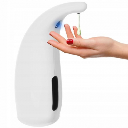 DOZATOR AUTOMAT PENTRU SAPUN LICHID, CU SENZOR, ABS+PC, ALB, 4XAAA, 300 ML, 7/14X22 CM, ISOTRADE [1]