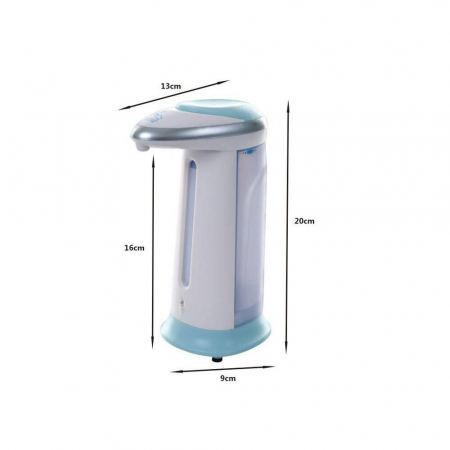 DOZATOR AUTOMAT PENTRU SAPUN LICHID, VERK GROUP, CU SENZOR, PLASTIC, ALB, 4XAAA, 300 ML, 13X20 CM [1]