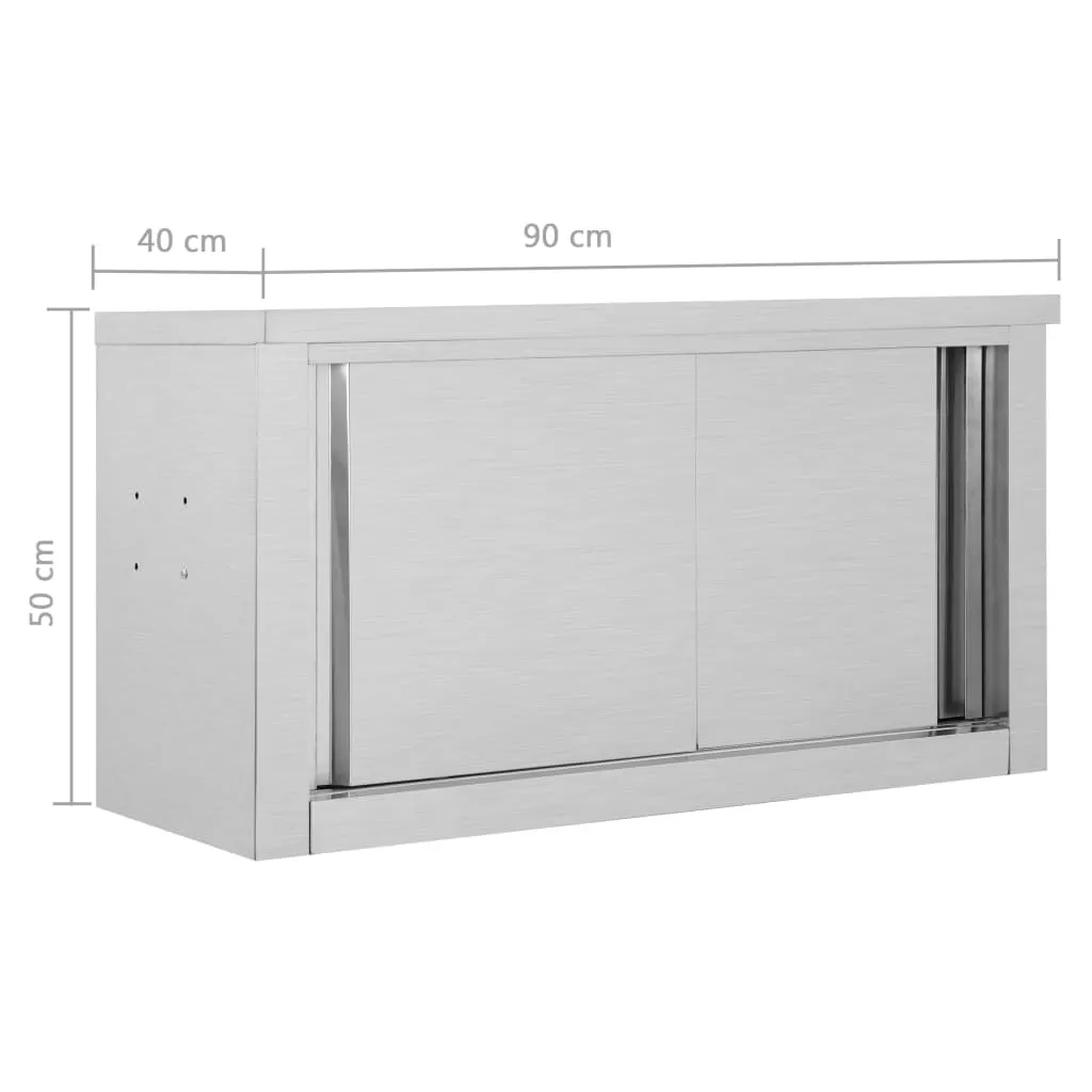 DULAP BUCATARIE CU USI GLISANTE, GRI, 90 X 40 X 50 CM [8]