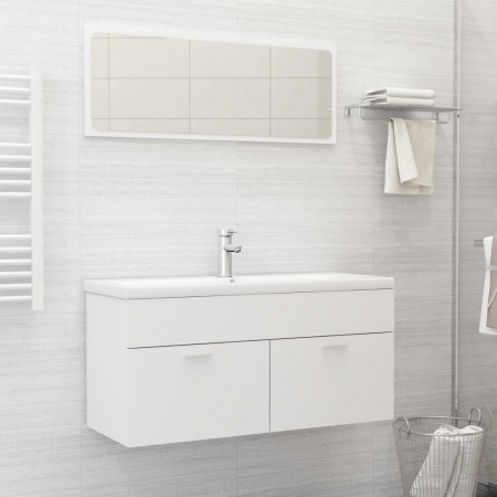 DULAP CU CHIUVETA INCORPORATA, ALB, 100 X 38.5 X 46 CM [2]