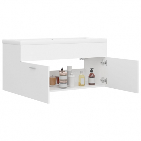 DULAP CU CHIUVETA INCORPORATA, ALB, 100 X 38.5 X 46 CM [3]