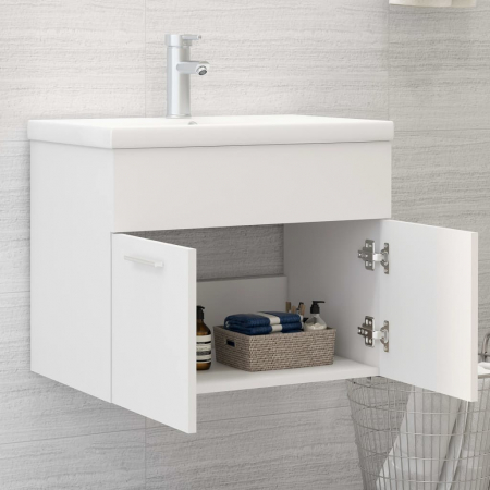 DULAP CU CHIUVETA INCORPORATA, ALB, 60 X 38.5 X 46 CM [2]