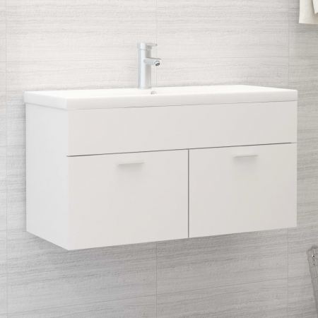 Baie - DULAP CU CHIUVETA INCORPORATA, ALB, 90 X 38.5 X 46 CM