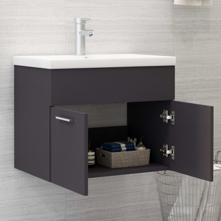 DULAP CU CHIUVETA INCORPORATA, GRI, 60 X 38.5 X 46 CM [2]