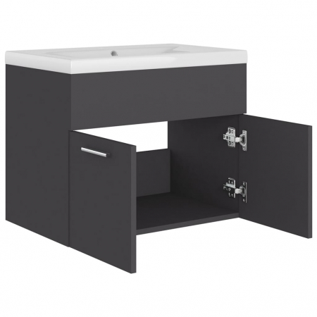 DULAP CU CHIUVETA INCORPORATA, GRI, 60 X 38.5 X 46 CM [4]