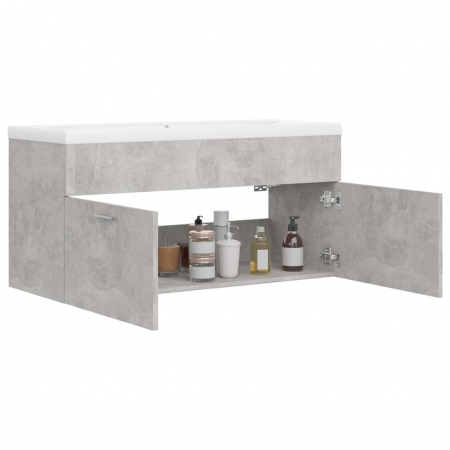 DULAP CU CHIUVETA INCORPORATA, GRI BETON, 100 X 38.5 X 46 CM [3]