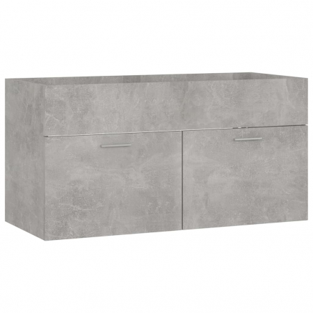 DULAP CU CHIUVETA INCORPORATA, GRI BETON, 90 X 38.5 X 46 CM [5]