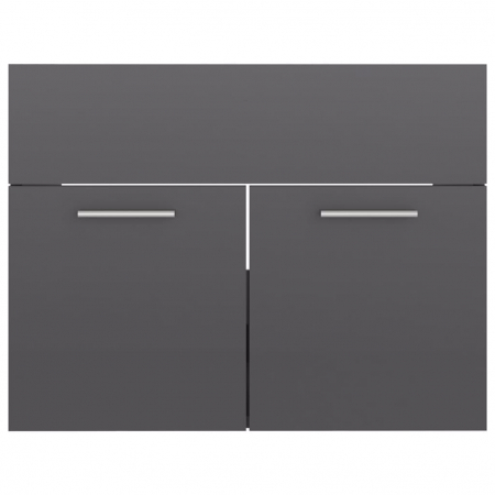 DULAP CU CHIUVETA INCORPORATA, GRI LUCIOS, 60 X 38.5 X 46 CM [7]