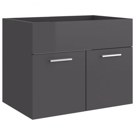 DULAP CU CHIUVETA INCORPORATA, GRI LUCIOS, 60 X 38.5 X 46 CM [5]