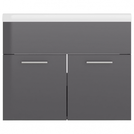 DULAP CU CHIUVETA INCORPORATA, GRI LUCIOS, 60 X 38.5 X 46 CM [6]
