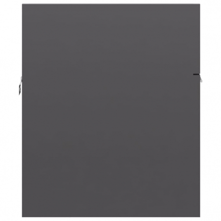 DULAP CU CHIUVETA INCORPORATA, GRI LUCIOS, 90 X 38.5 X 46 CM [9]