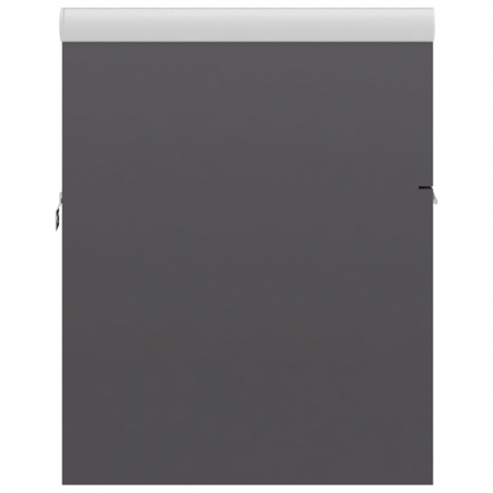 DULAP CU CHIUVETA INCORPORATA, GRI LUCIOS, 90 X 38.5 X 46 CM [8]