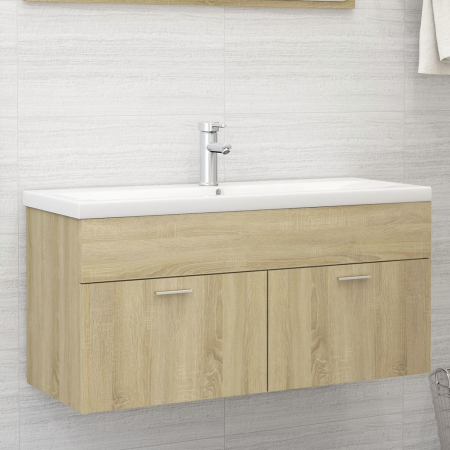 Baie - DULAP CU CHIUVETA INCORPORATA, STEJAR SONOMA, 100 X 38.5 X 46 CM