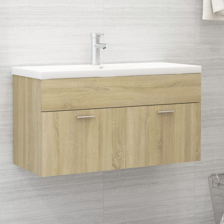 Baie - DULAP CU CHIUVETA INCORPORATA, STEJAR SONOMA, 90 X 38.5 X 46 CM