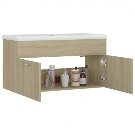 DULAP CU CHIUVETA INCORPORATA, STEJAR SONOMA, 90 X 38.5 X 46 CM [3]