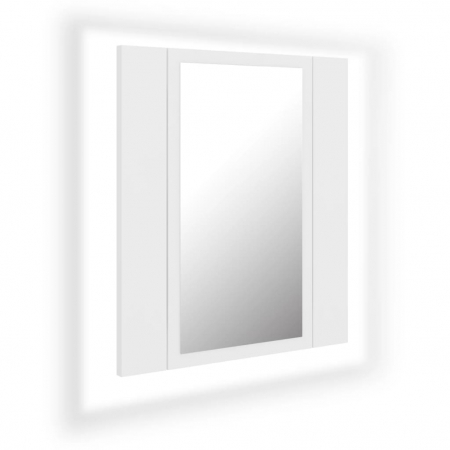 DULAP DE BAIE CU OGLINDA & LED, ALB [1]