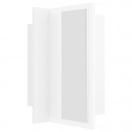 DULAP DE BAIE CU OGLINDA & LED, ALB [10]
