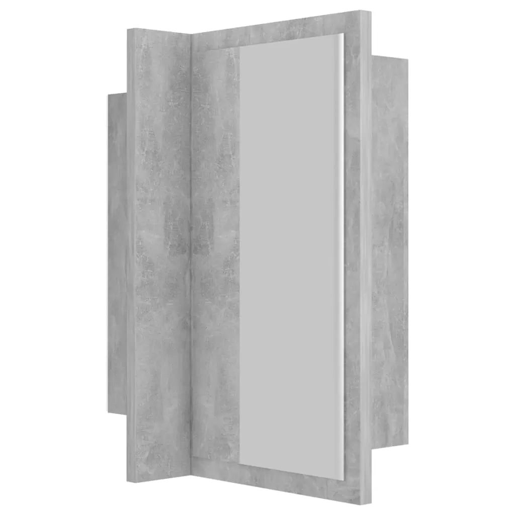 DULAP DE BAIE CU OGLINDA & LED, GRI BETON [10]