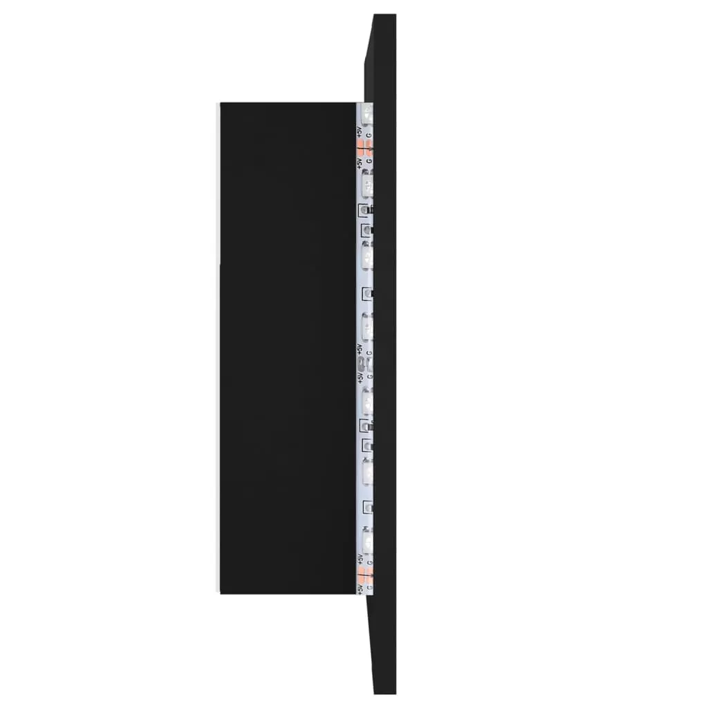 DULAP DE BAIE CU OGLINDA & LED, NEGRU [9]