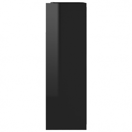 DULAP DE BAIE CU OGLINDA NEGRU EXTRALUCIOS 62.5X20.5X64 CM PAL, NEGRU LUCIOS [8]