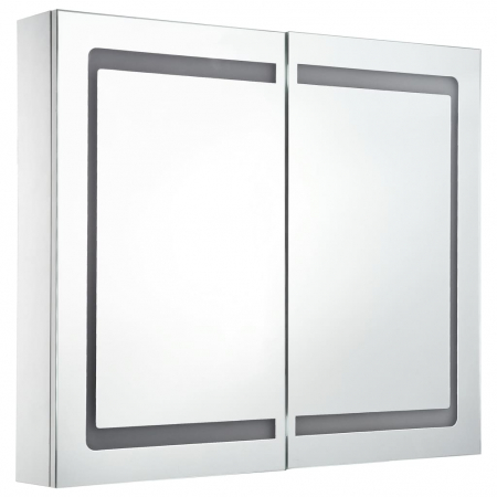 DULAP DE BAIE CU OGLINDA SI LED, ALB [3]