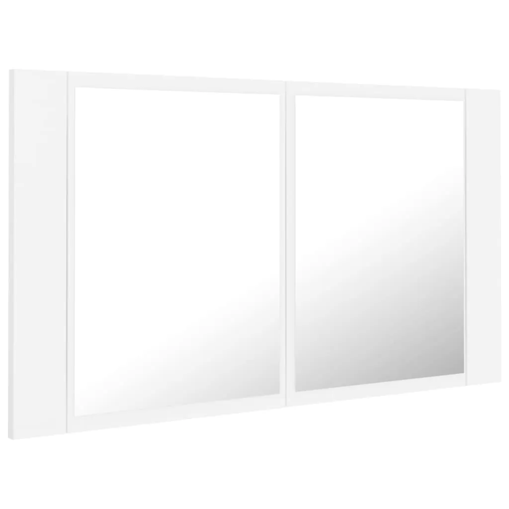 DULAP DE BAIE CU OGLINDA SI LED, ALB [7]