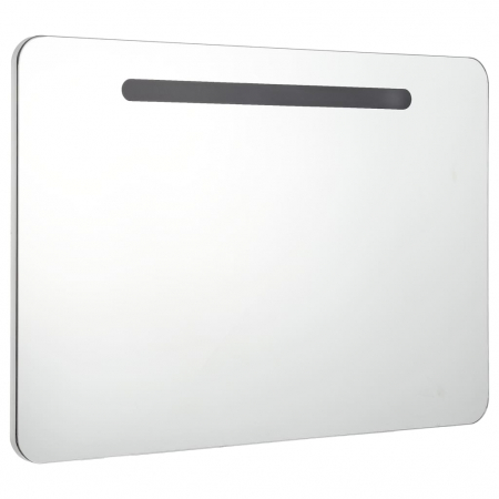 DULAP DE BAIE CU OGLINDA SI LED, ALB, 80 X 11 X 55 CM [2]