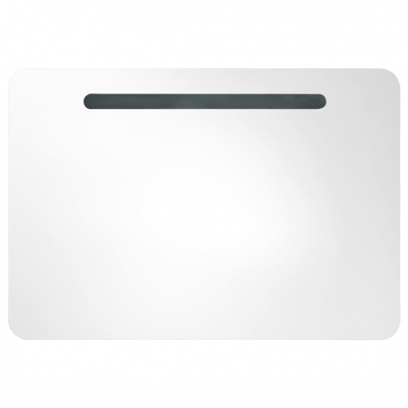 DULAP DE BAIE CU OGLINDA SI LED, ALB, 80 X 11 X 55 CM [3]