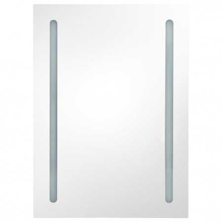 DULAP DE BAIE CU OGLINDA SI LED, GRI BETON, 50 X 13 X 70 CM [3]